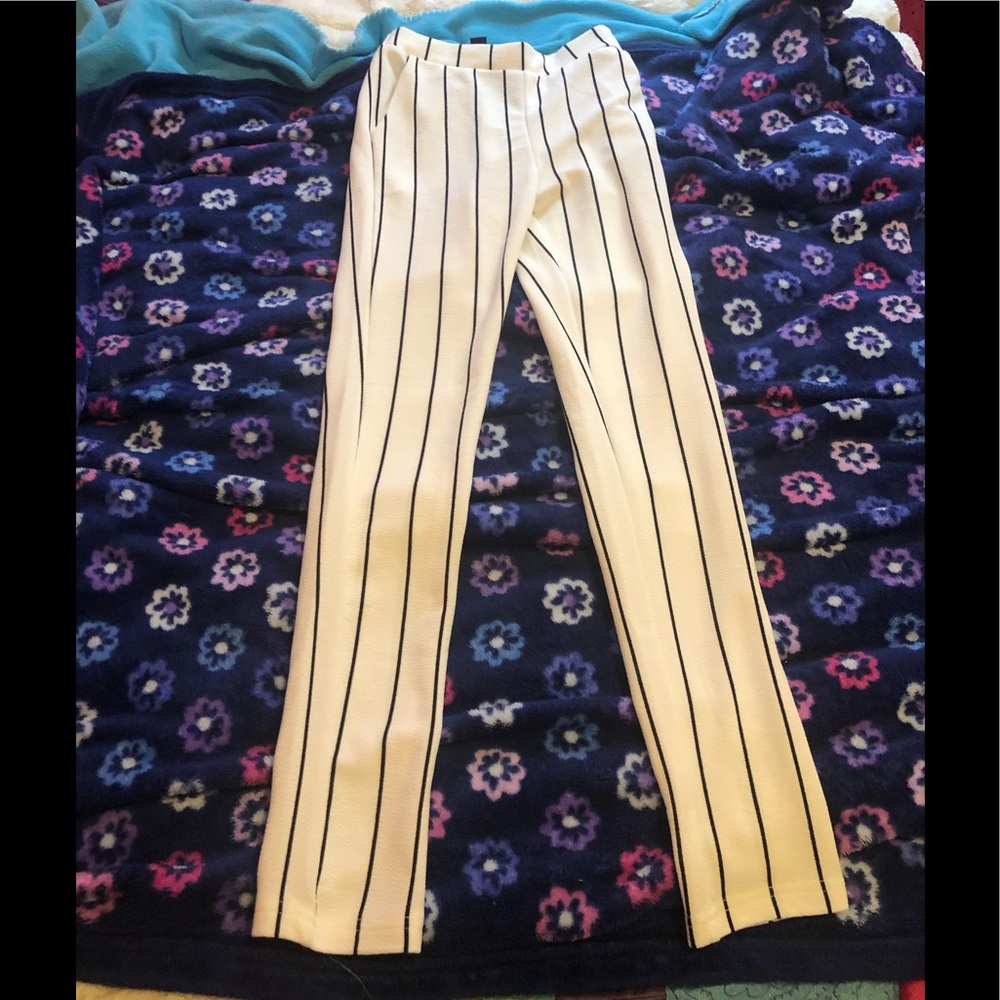 Skin tight striped pants